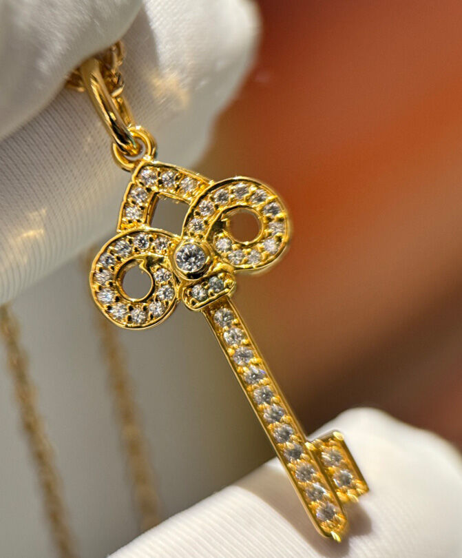 Tiffany Women's Fleur De Lis Key Golden