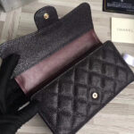 Chanel Quilted Flap Wallet in Caviar A31506 Black