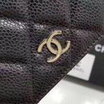 Chanel Quilted Bi-fold Wallet in Caviar Black