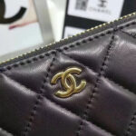 Chanel Matrasse Around Zipper Long Wallet Black