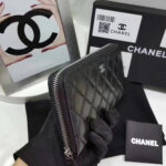 Chanel Matrasse Around Zipper Long Wallet Black