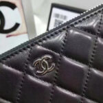 Chanel Matrasse Around Zipper Long Wallet Black