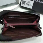 Chanel Matrasse Around Zipper Long Wallet Black