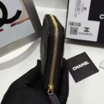 Chanel Matrasse Around Zipper Long Wallet Black
