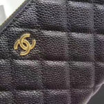 Chanel Matrasse Around Zipper Long Wallet Black