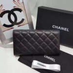 Chanel Rectangle Quilted Wallet in Lambskin Black