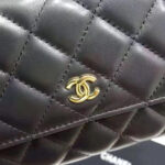 Chanel Rectangle Quilted Wallet in Lambskin Black