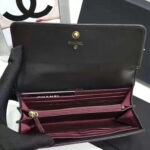Chanel Rectangle Quilted Wallet in Lambskin Black