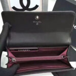 Chanel Rectangle Quilted Wallet in Lambskin Black