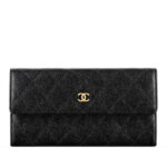 Chanel Quilted Flap Wallet in Caviar Black