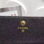 Chanel Quilted Flap Wallet in Caviar Black