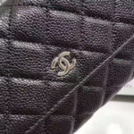 Chanel Quilted Flap Wallet in Caviar Black