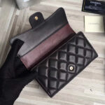 Chanel Lambskin Quilted Large Flap Wallet Black