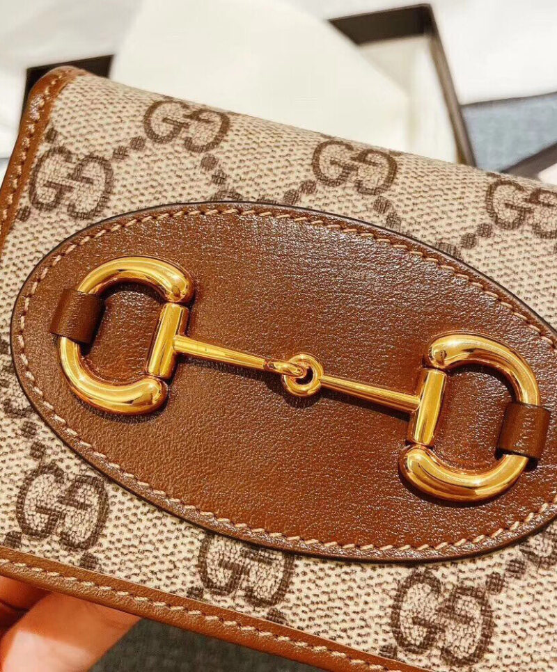 Gucci 1955 Horsebit Card Case Wallet 621887 Coffee