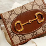 Gucci 1955 Horsebit Card Case Wallet 621887 Coffee