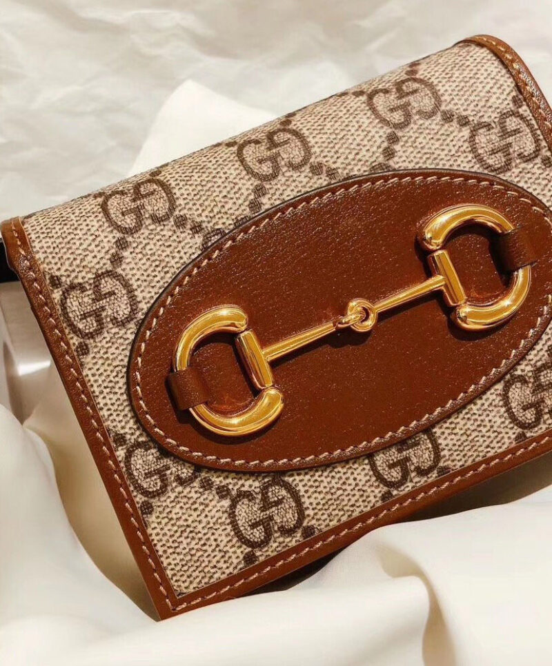 Gucci 1955 Horsebit Card Case Wallet 621887 Coffee