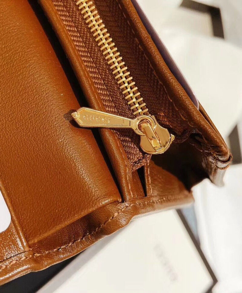 Gucci 1955 Horsebit Card Case Wallet 621887 Coffee