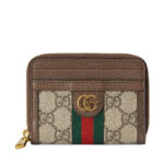 Gucci Ophidia GG Card Case Wallet 658552 Dark Coffee