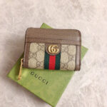 Gucci Ophidia GG Card Case Wallet 658552 Dark Coffee