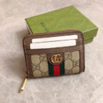 Gucci Ophidia GG Card Case Wallet 658552 Dark Coffee