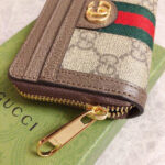 Gucci Ophidia GG Card Case Wallet 658552 Dark Coffee