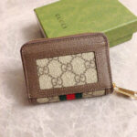 Gucci Ophidia GG Card Case Wallet 658552 Dark Coffee