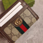 Gucci Ophidia GG Card Case Wallet 658552 Dark Coffee