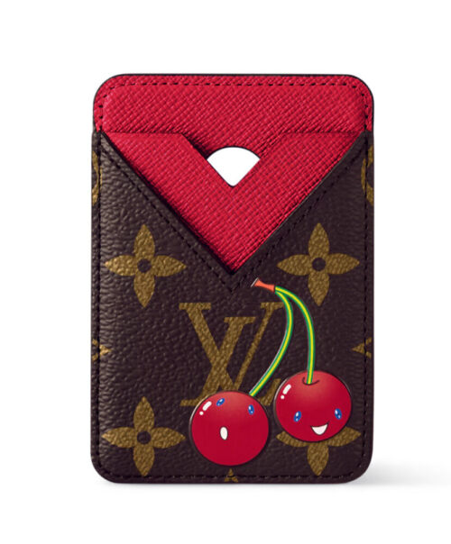 Louis Vuitton x Takashi Murakami Cherry Porte-Cartes Magnet M14562 Red