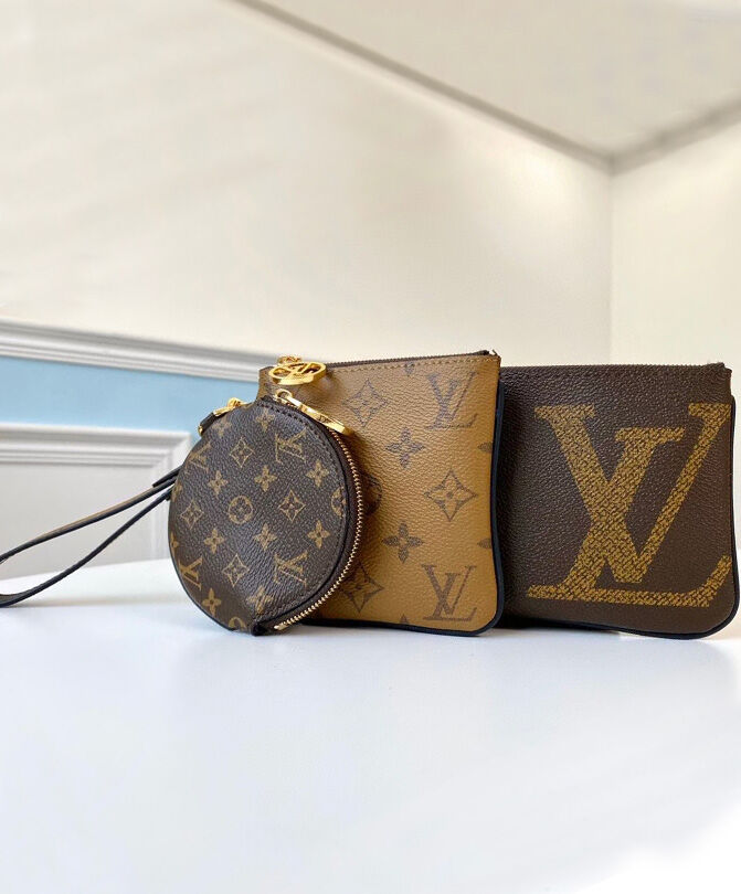 Louis Vuitton Trio Pouch M68756 Brown