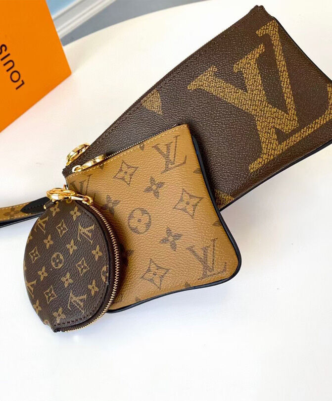 Louis Vuitton Trio Pouch M68756 Brown