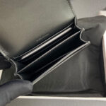 Celine Triomphe Business Card Holder In Triomphe Canvas And Lambskin 10M122 Coffee