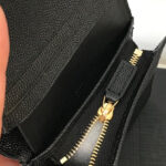 Saint Laurent Monogram Compact Tri Fold In Grain De Poudre Embossed Leather Black