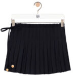 Loewe Women's Pleated Shorts In Viscose And Linen Black