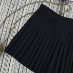 Loewe Women's Pleated Shorts In Viscose And Linen Black
