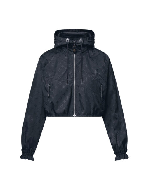 Louis Vuitton Women's Cropped Monogram Windbreaker Black