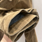 Miumiu Women's Washed Flocked Chambray Blouson Jacket Coffee