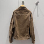 Miumiu Women's Washed Flocked Chambray Blouson Jacket Coffee