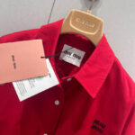 Miumiu Women's Heavy Poplin Blouson Jacket Red