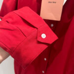 Miumiu Women's Heavy Poplin Blouson Jacket Red