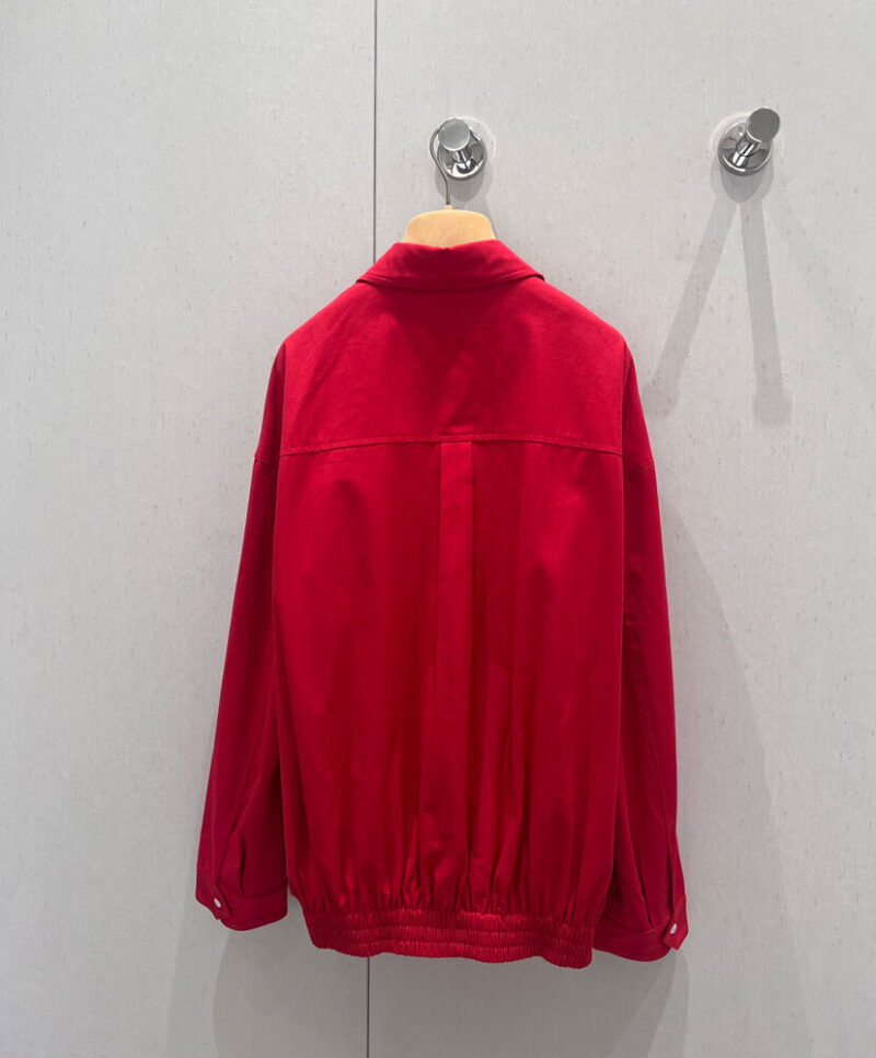 Miumiu Women's Heavy Poplin Blouson Jacket Red