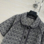 Christian Dior Women's Macrocannage Short-sleeved Jacket Gray