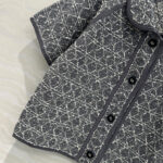 Christian Dior Women's Macrocannage Short-sleeved Jacket Gray