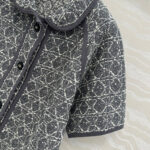 Christian Dior Women's Macrocannage Short-sleeved Jacket Gray