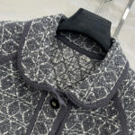 Christian Dior Women's Macrocannage Short-sleeved Jacket Gray