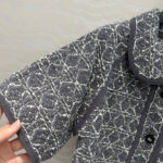 Christian Dior Women's Macrocannage Short-sleeved Jacket Gray