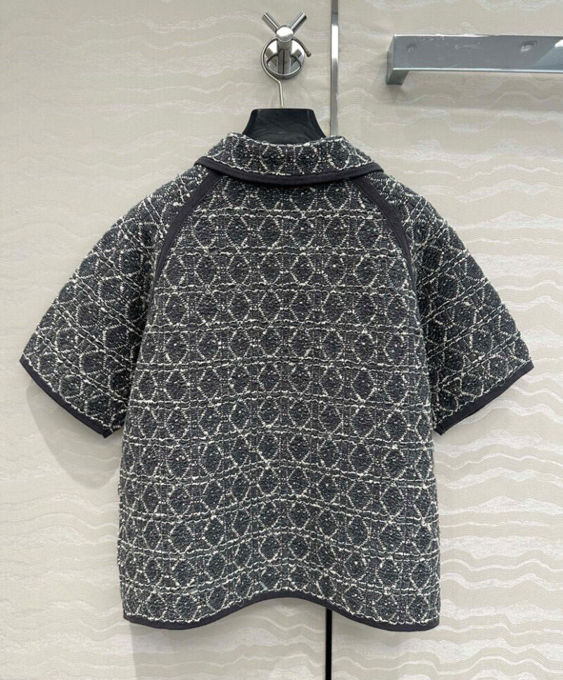 Christian Dior Women's Macrocannage Short-sleeved Jacket Gray