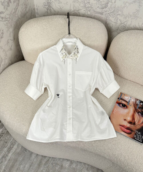Christian Dior Women's Handmade beaded Shirt White