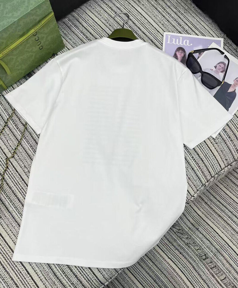Gucci Women's Printed Cotton Jersey T-shirt White