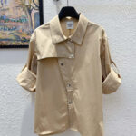 Hermes Asymmetric Shirt Apricot