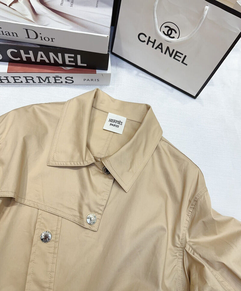Hermes Asymmetric Shirt Apricot